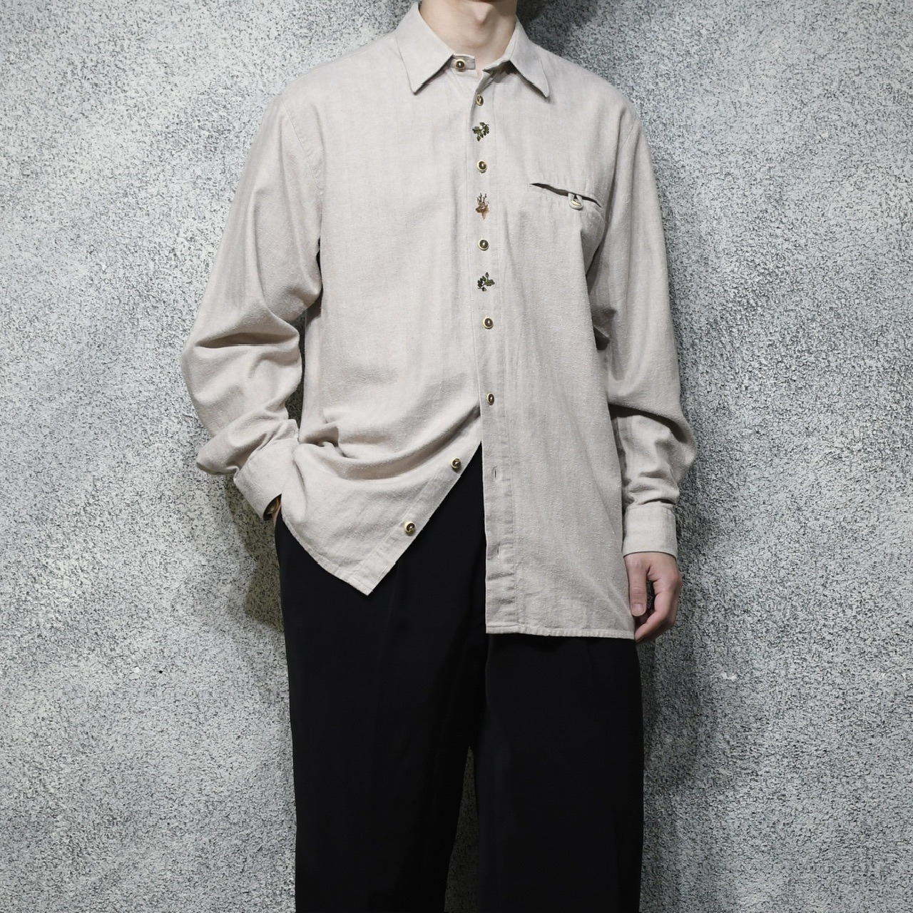 embroidery design herringbone tyrolean shirt