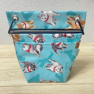 【Lサイズ】柴犬総柄|BIG消臭ポーチ★小型犬・多頭飼い〜中・大型犬 うんち回収 排泄