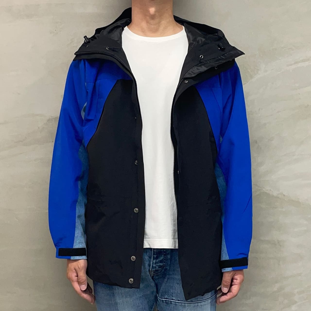 MOUNTAIN PARKA / BLACK×BLUE | BLUE SAKURA JEANS 公式サイト