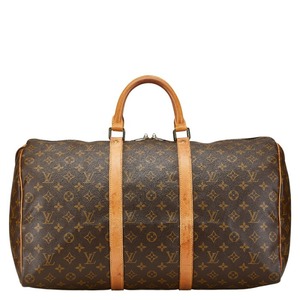 ルイ ヴィトン モノグラム キーポル50 ボストンバッグ M41426 ブラウン PVC レザー レディース LOUIS VUITTON 【中古】