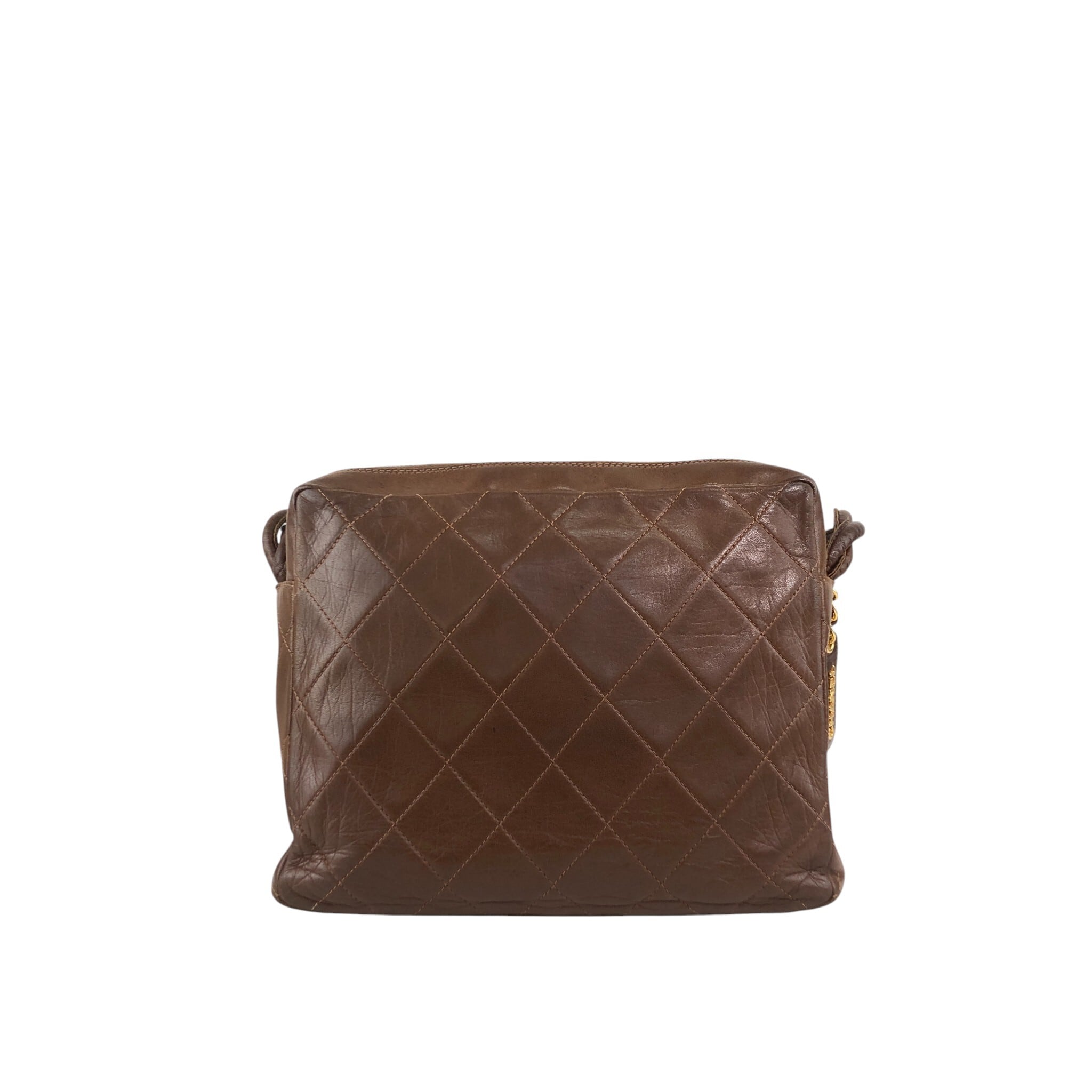 CHANEL シャネル ショルダーバッグ ブラウン ココマーク レザー