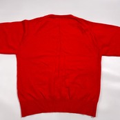 カシミヤ100% ALPHA アルファ クルーネック ニット セーター M /レッド系 メンズ