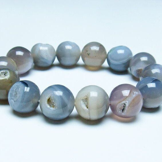 アゲート 笑口ブレスレット 16mm 一点物 [M便 1/10] 111-39635