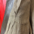 90s POLO RALPH LAUREN / ラムレザージャケット ブラウン / 千鳥格子ライニング / ポニー無し