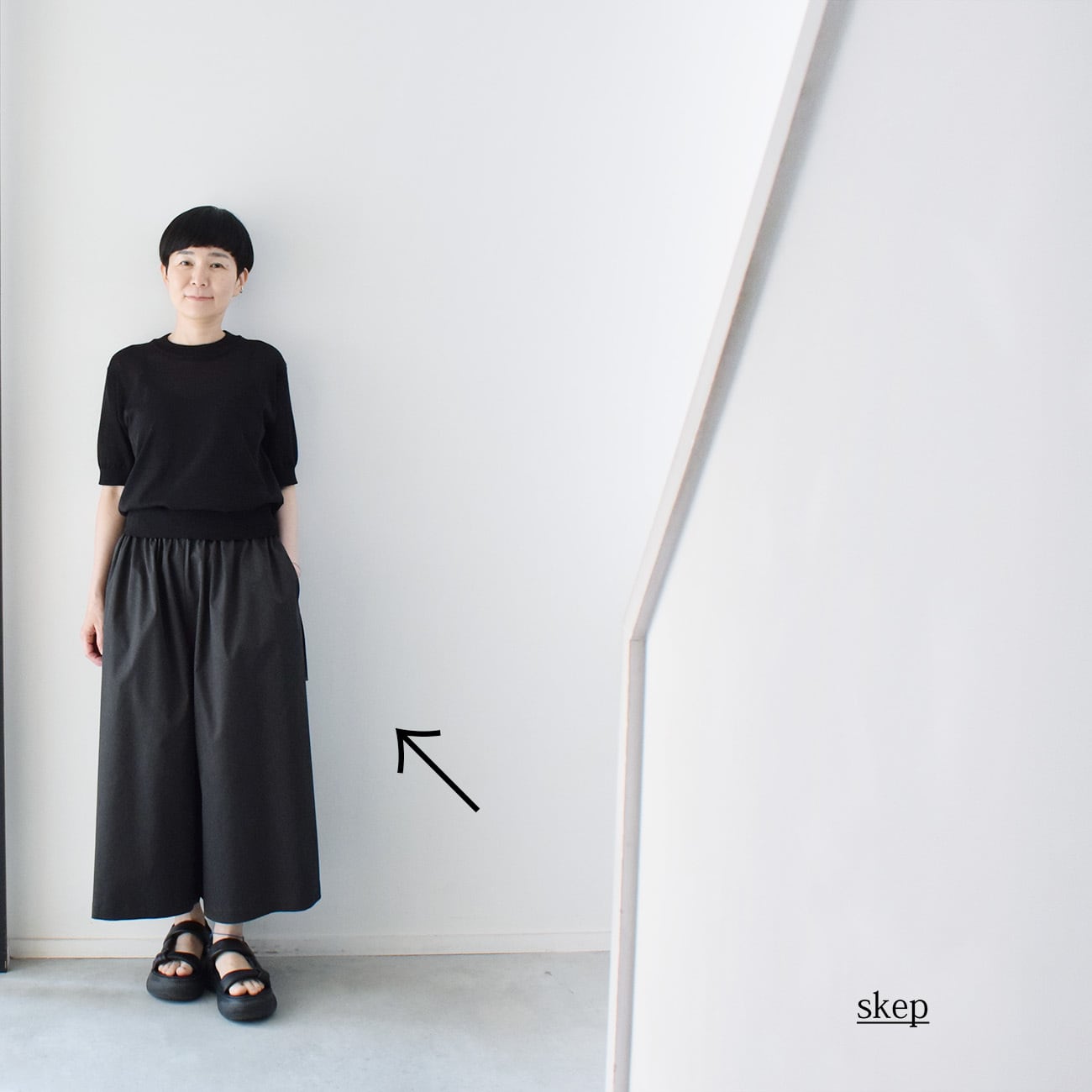 バルーンスカート：白［SK33STWH］ | skep-online shop