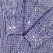 BURBERRY LONDON バーバリー ロンドン チェック BD ボタンダウン 長袖シャツ M/パープル系 メンズ