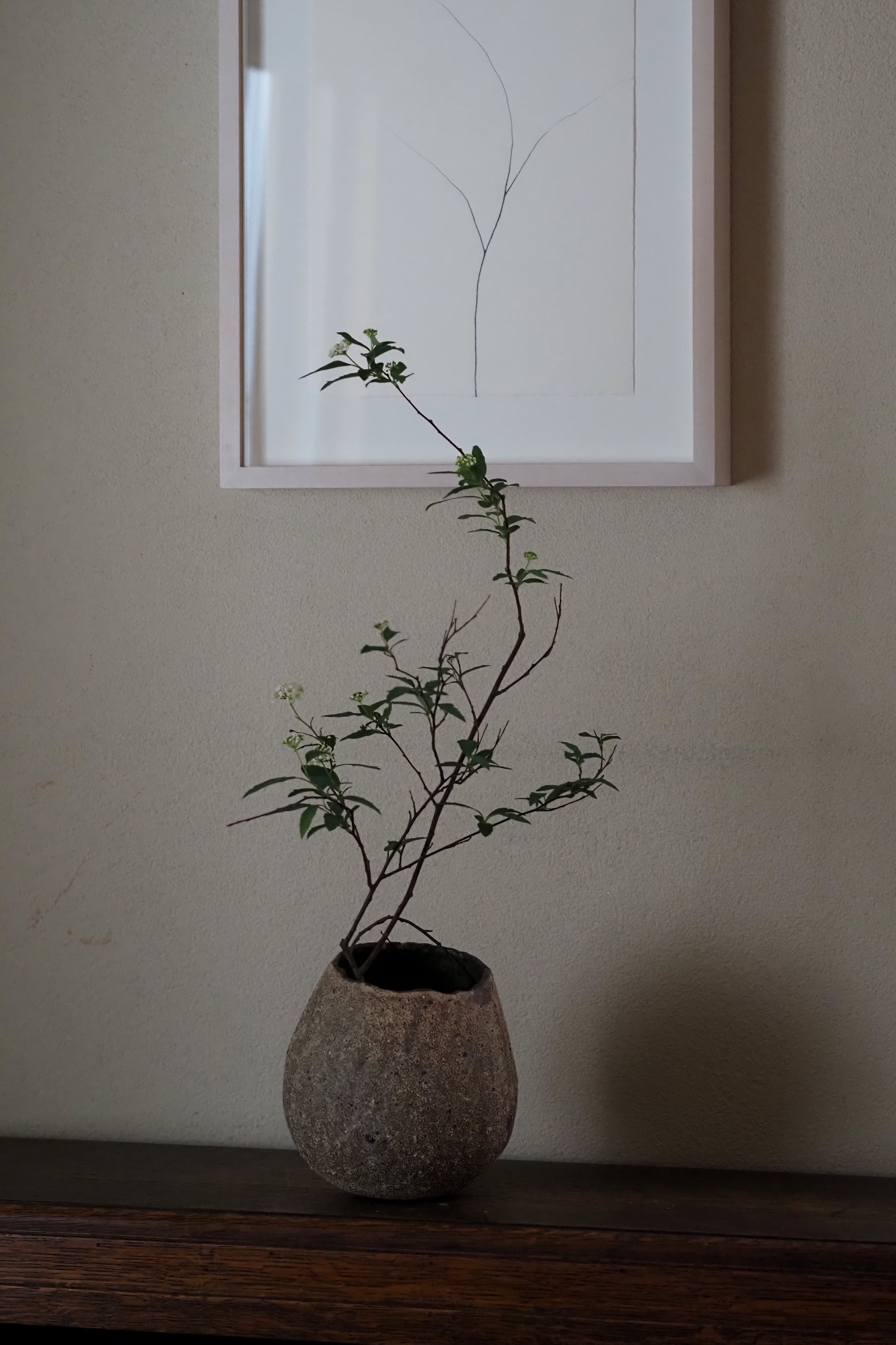 躍 村上 村上躍　花器　白灰化粧花器 82. 陶屋なづな | 白灰化粧花器 花瓶・フラワースタンド