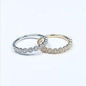PT Milgrain Half Eternity Ring