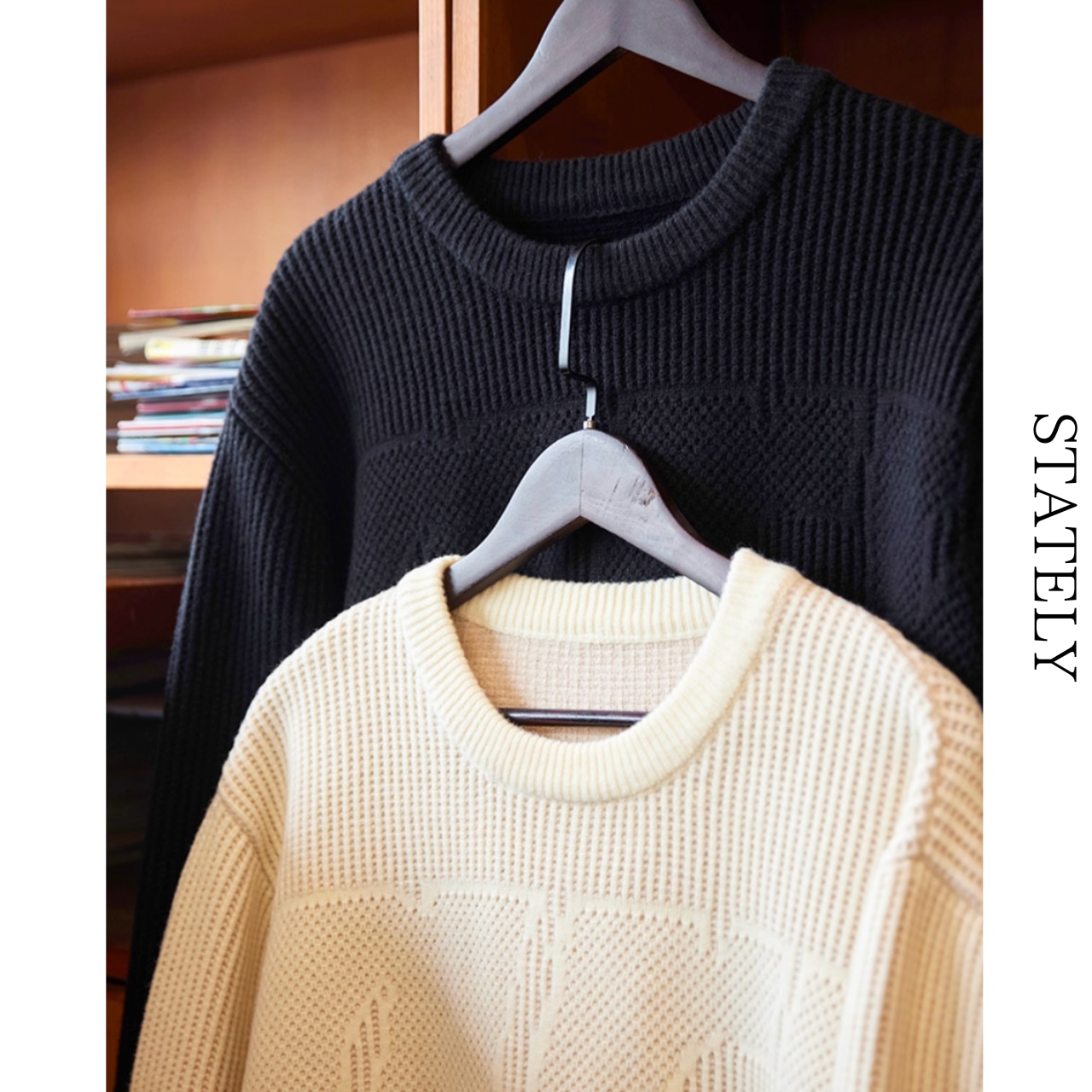Embossed Knit Pullover/2color_T55・画像2