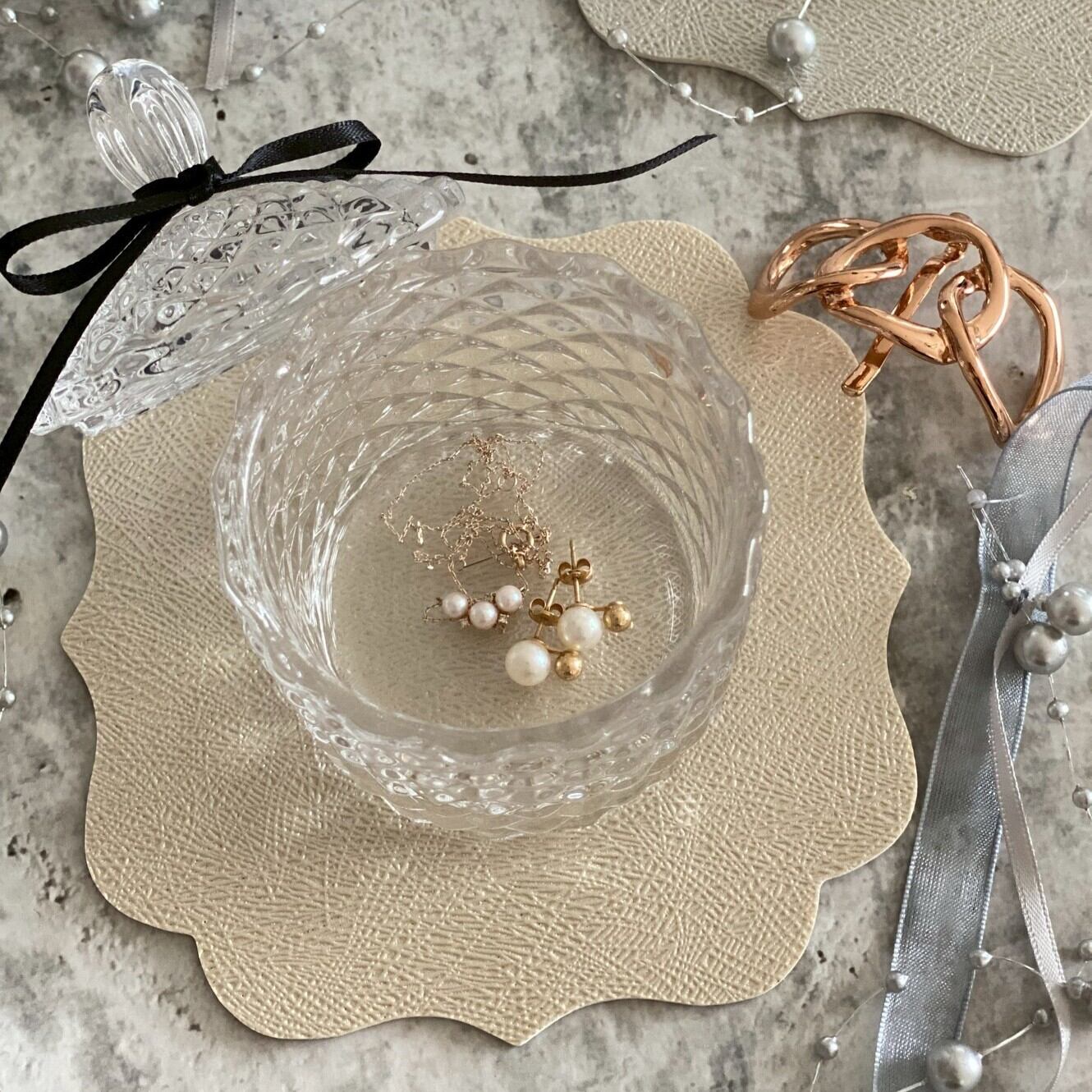 Dia cut glass case / ダイヤガラス小物入れ | BONNE CHANCE