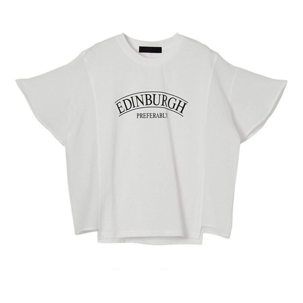 MME114TEB ロゴプリント切替Tシャツ
