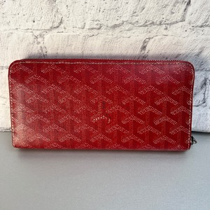 GOYARD ゴヤール レザー 長財布 レッド A-12120