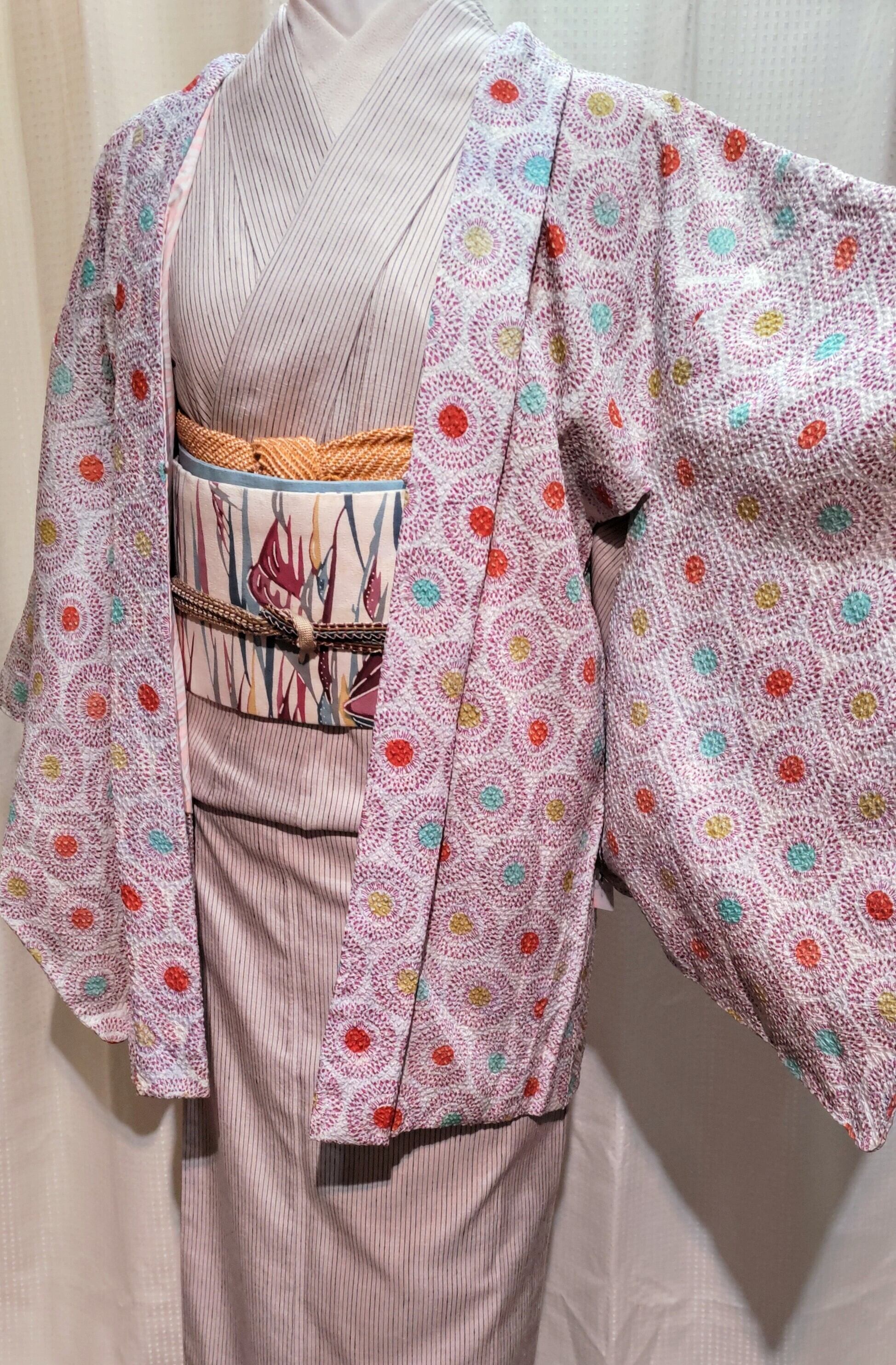 な*な様 アンティーク マジョリカお召 付下げ 美しい加工 正絹 AK-5369 な*な様 アンティーク マジョリカお召 付下げ 美しい加工 正絹