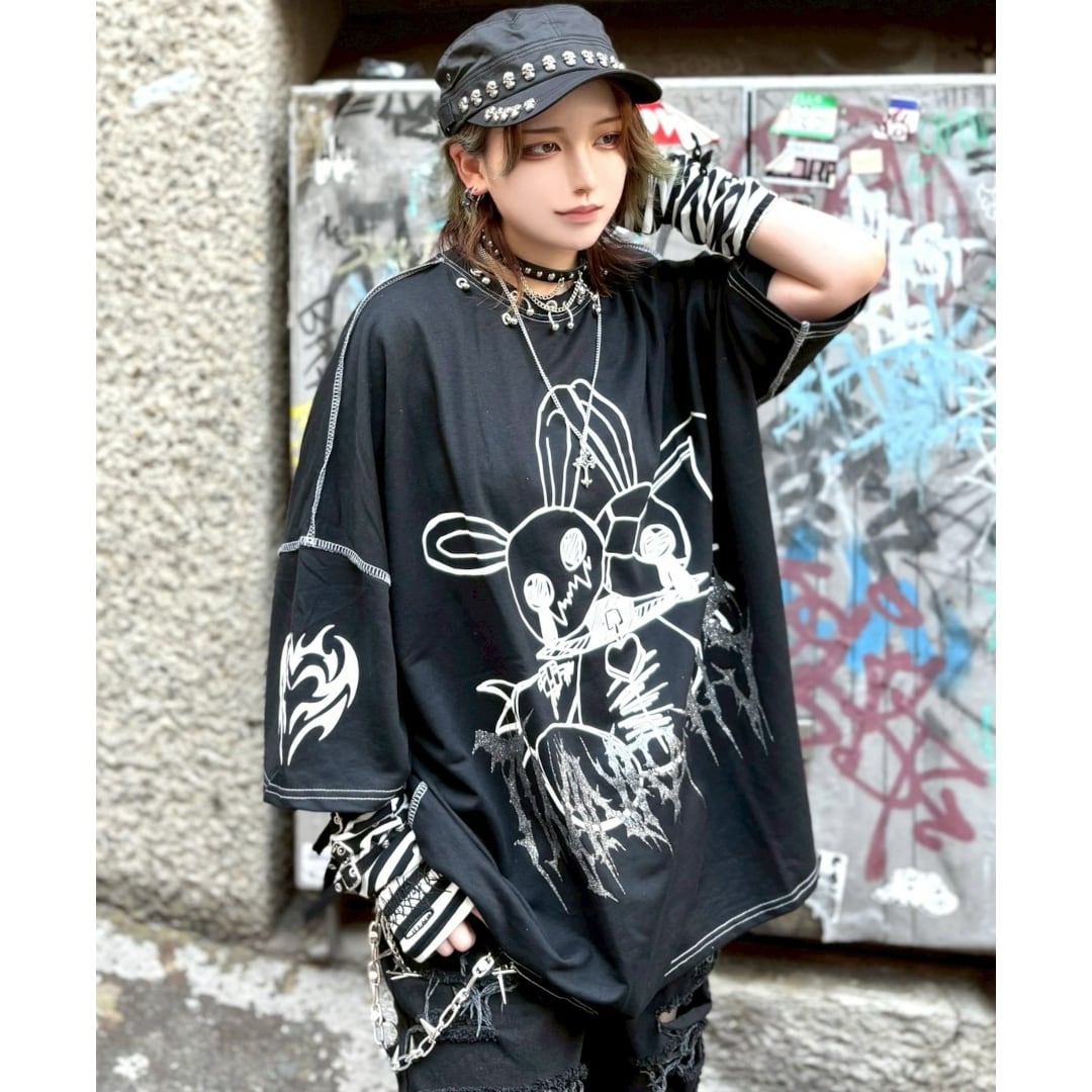 ウィリーチャンプVDST-2A(黒)19個送料込み WウサピアスステッチTシャツ | VOLCAN&APHRODITE 公式通販