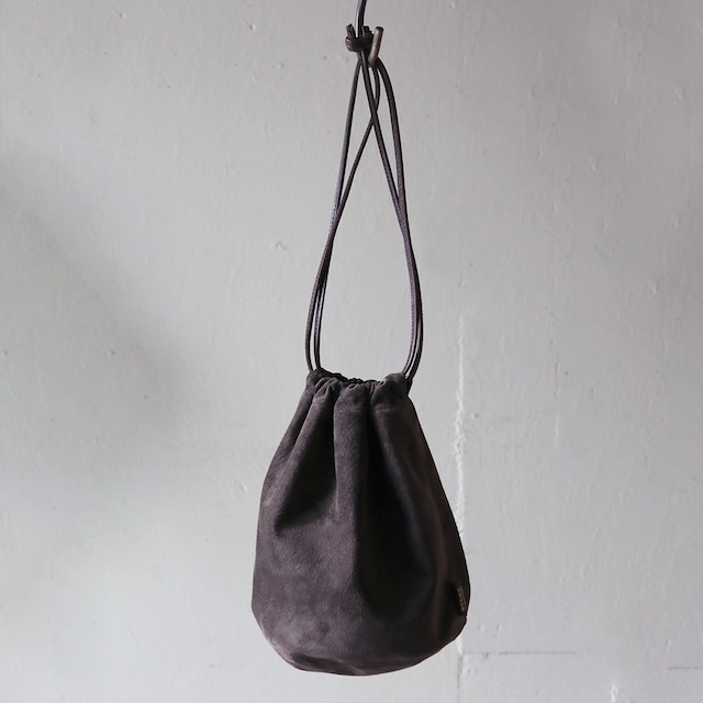 Brick (ブリック) Personal Effects Bag Pig Suede [Brown] 巾着バッグ