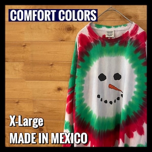 【COMFORTCOLORS】タイダイ染 長袖Tシャツ ロンT XL オーバーサイズ アメリカ古着