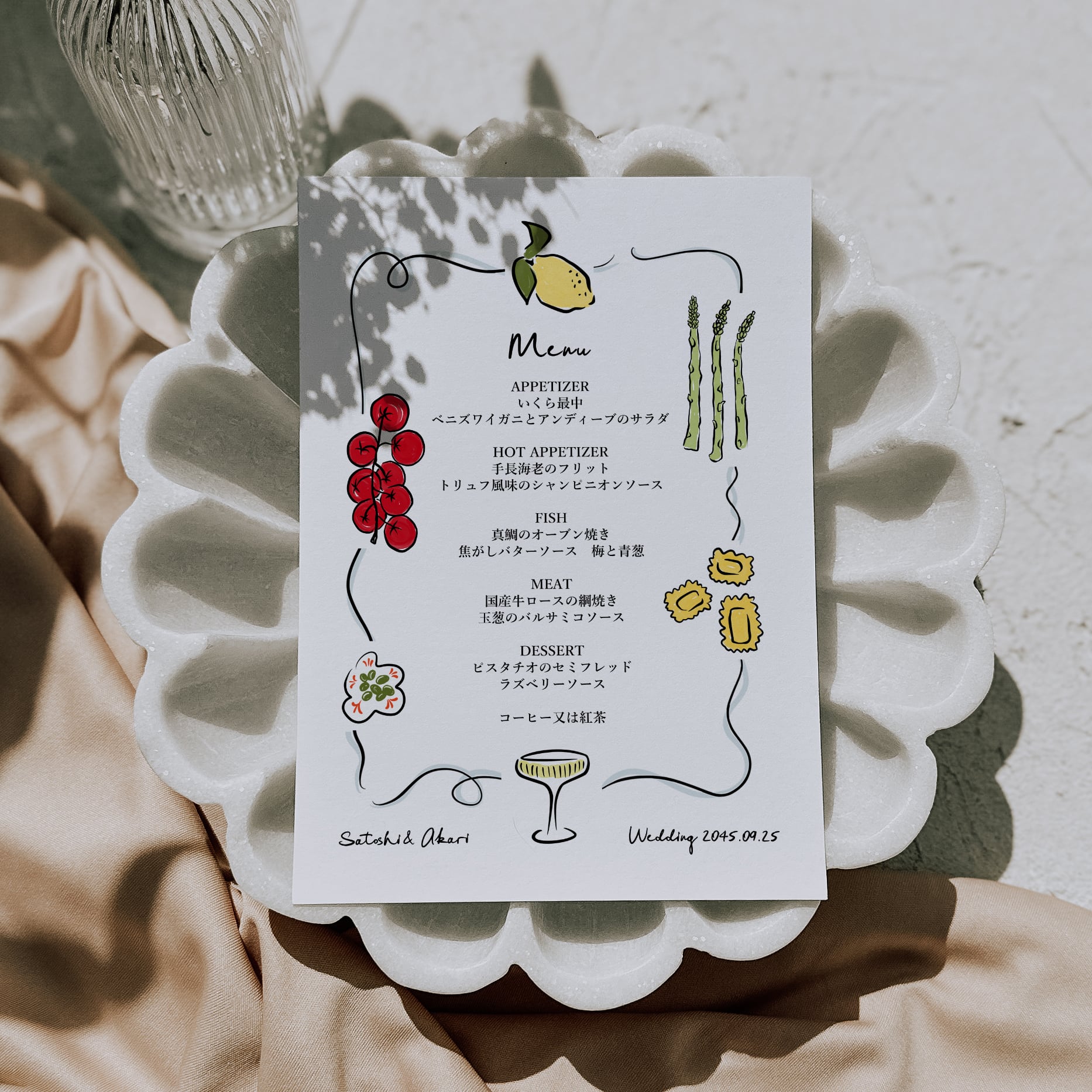 メニュー表 75円~/部 【ヴィンテージ】│ウェディング ドリンク