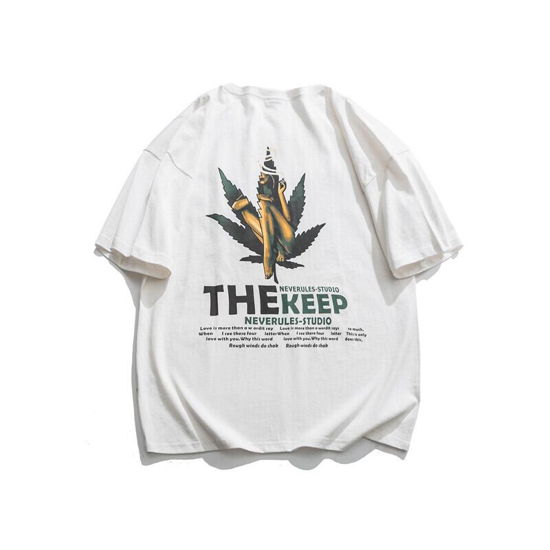 【新作】【送料無料】 Yidao Vintage 2020 Summer Maple LeafPrint半袖メンズルースナショナルタイドTシャツeseTide Tee Tee Men-Alibaba ショート ハーフスリーブ サマー 夏物 ビンテージ hip6-161138175297413