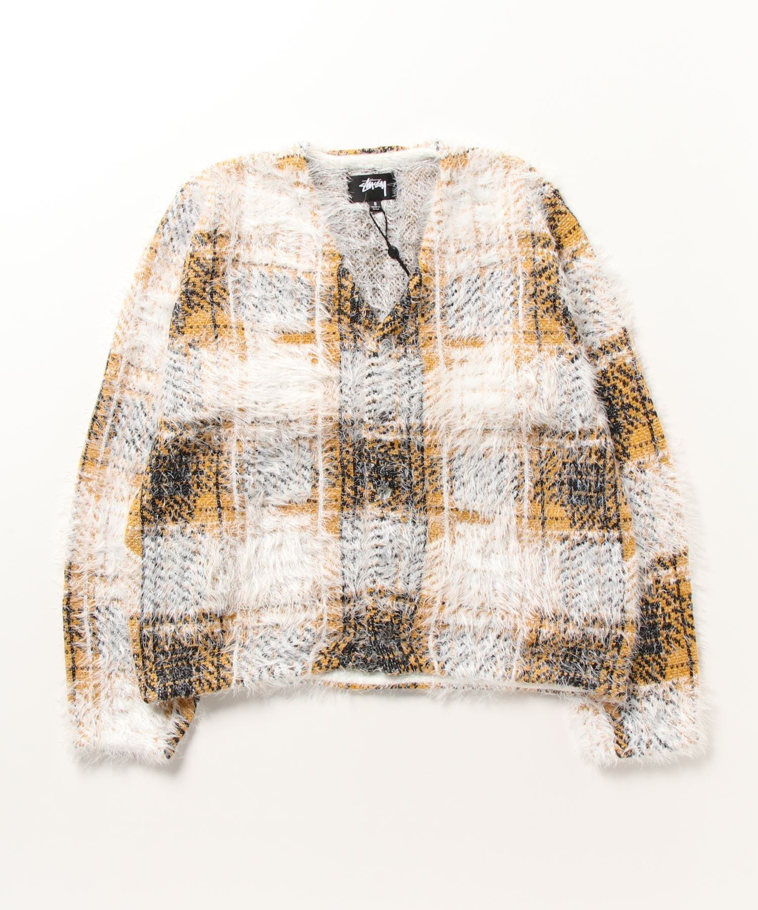 STUSSY/ステューシー HAIRY PLAID CARDIGAN カーディガン   realsyndrome