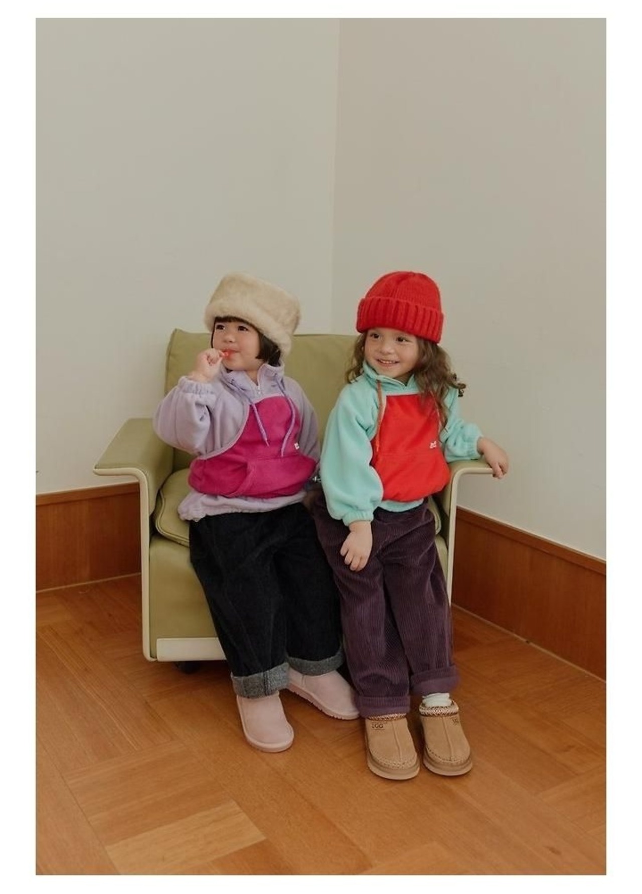 アーバンラビット / URBAN RABBIT / 裏起毛デニムバレルパンツ / 韓国子供服 / キッズ / 26winter〖取寄〗*XS~XL*