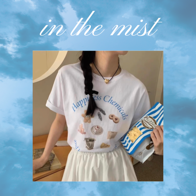 Tシャツ・カットソー The Barnnet White Flower Basket T-Shirt The Barnnet】White Flower Basket T-Shirt | in the mist