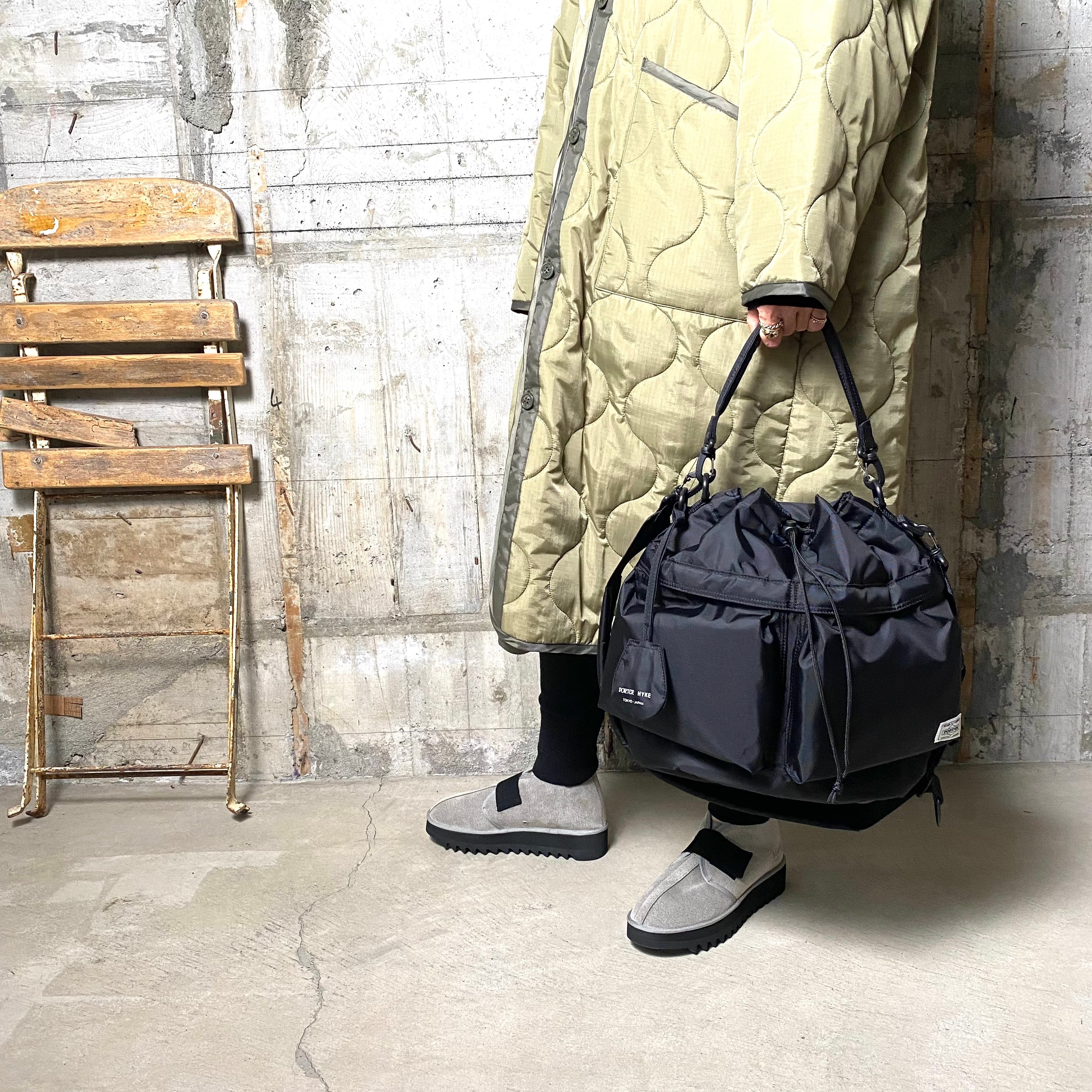 L PORTER × HYKE 2WAY TOOL BAG BLACK ハイク-