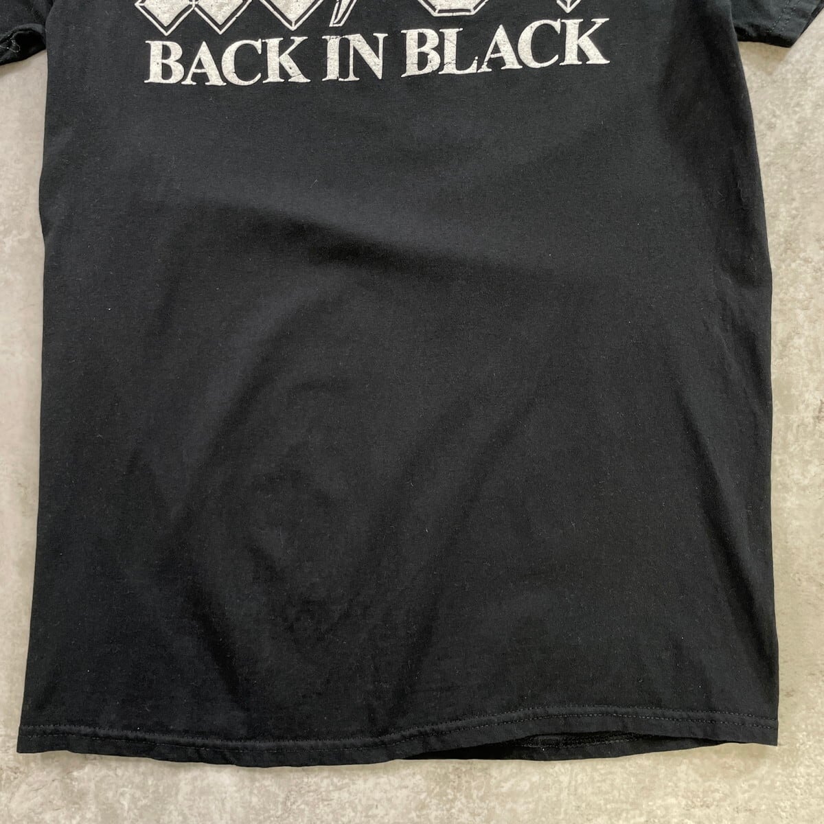 ACDC BACK IN BLACK Tシャツ メンズS 古着 アメカジ バンドTシャツ
