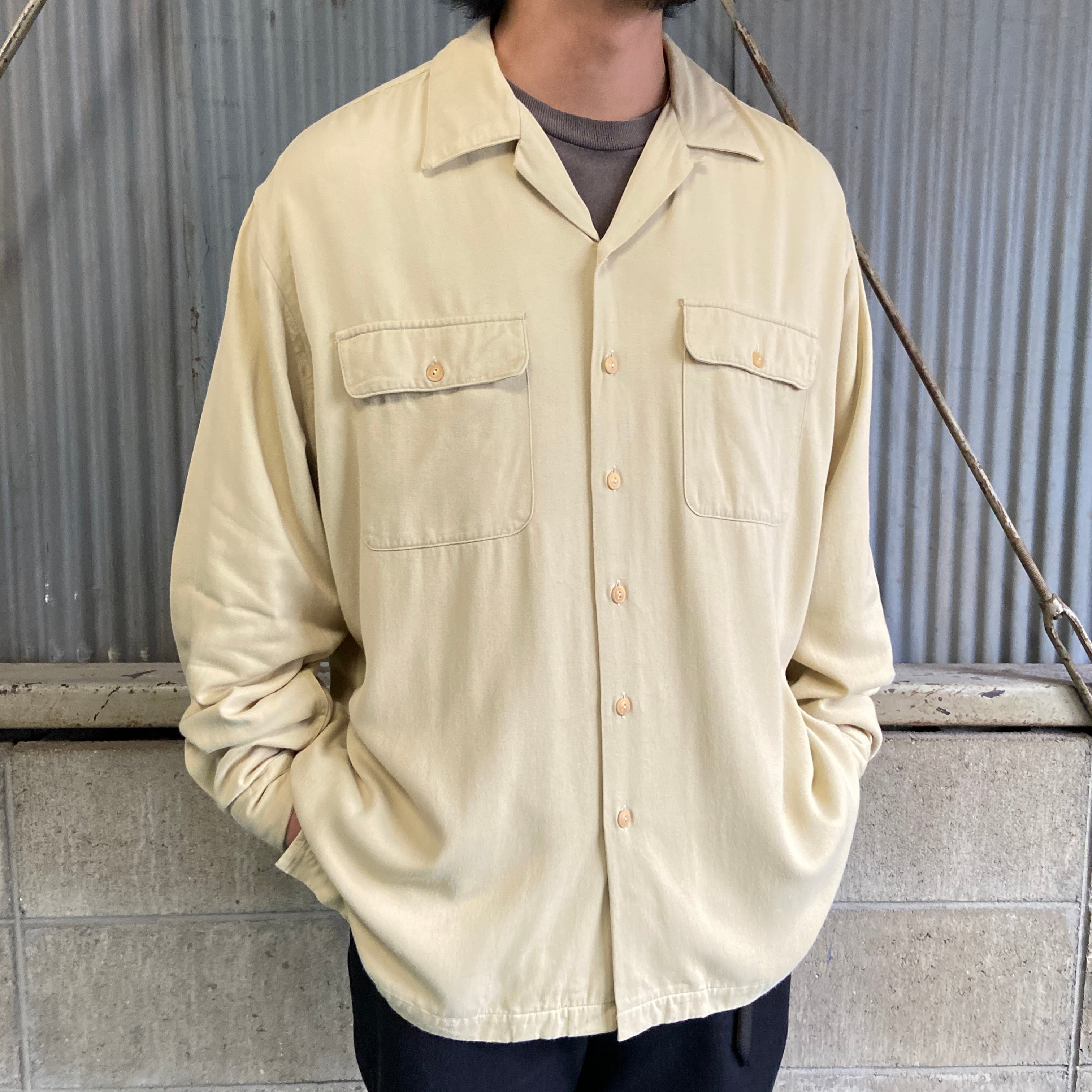 USA製 90年代 Polo by Ralph Lauren オールドラルフローレン 長袖 開襟  