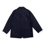 麻100% NEWYORKER ニューヨーカー リネン ジャケット カバーオール サイズ M /ネイビー/メンズ/日本製