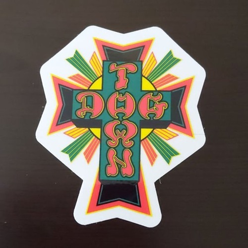 【ST-166】Dogtown Skateboard ドッグタウン STICKER スケートボード ステッカー RASTA CROSS