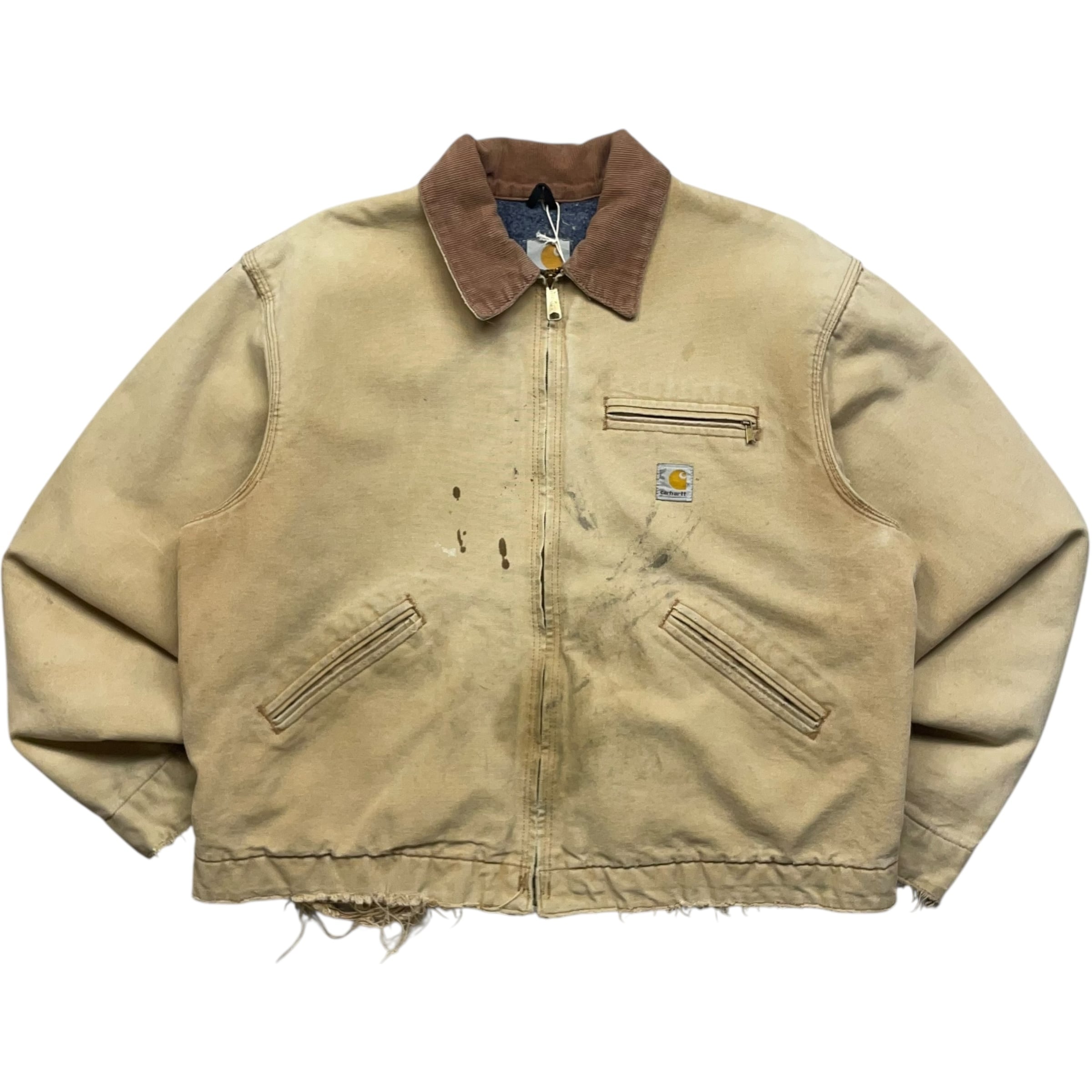 《48》 Carhartt カーハート デトロイトジャケット ワークジャケット ボロ ブラウン USA製 no.9388