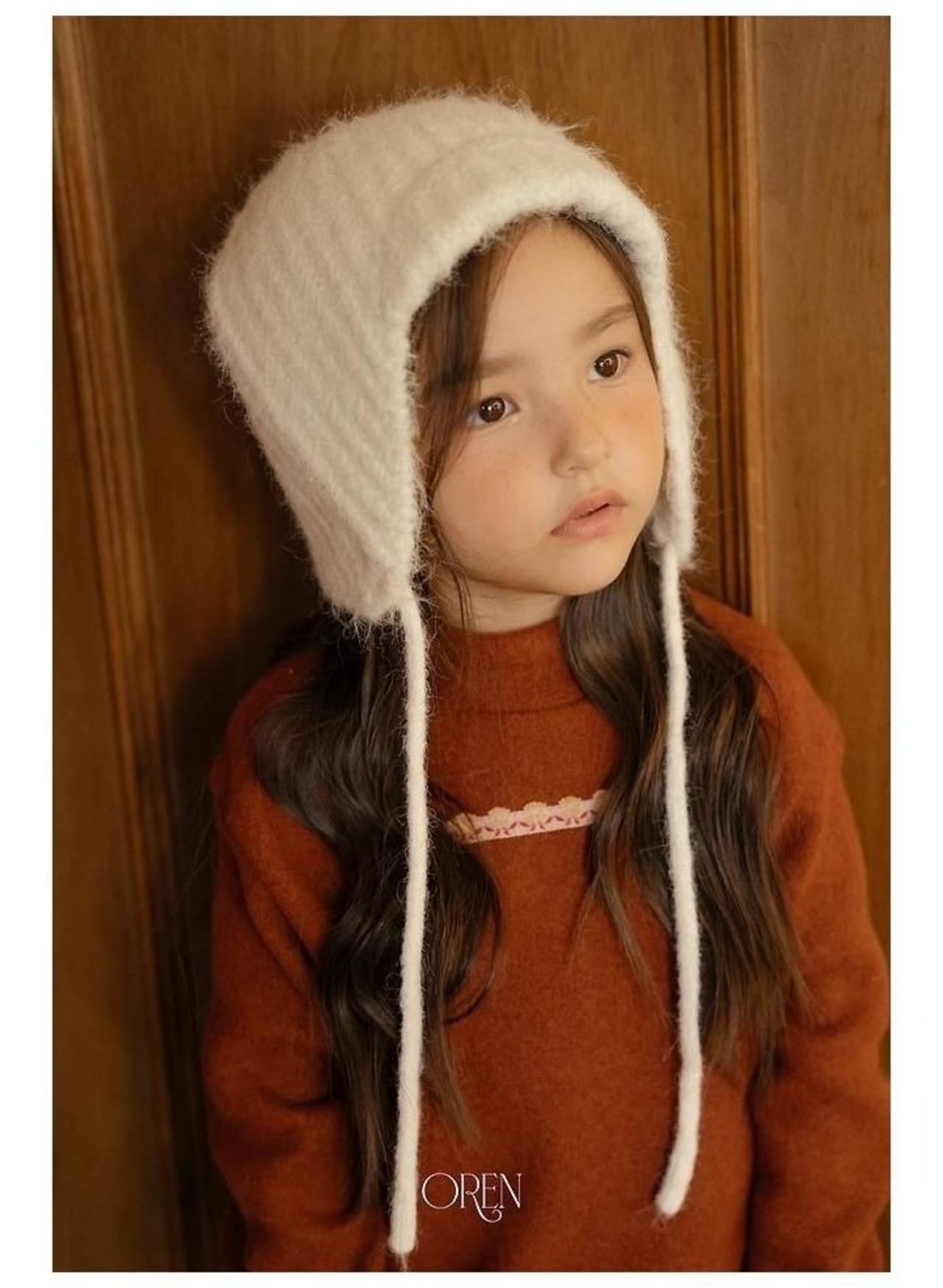 オーレン / oren / フリップニットつばビーニー / 韓国子供服 / キッズ / 26winter〖取寄〗*FREE*