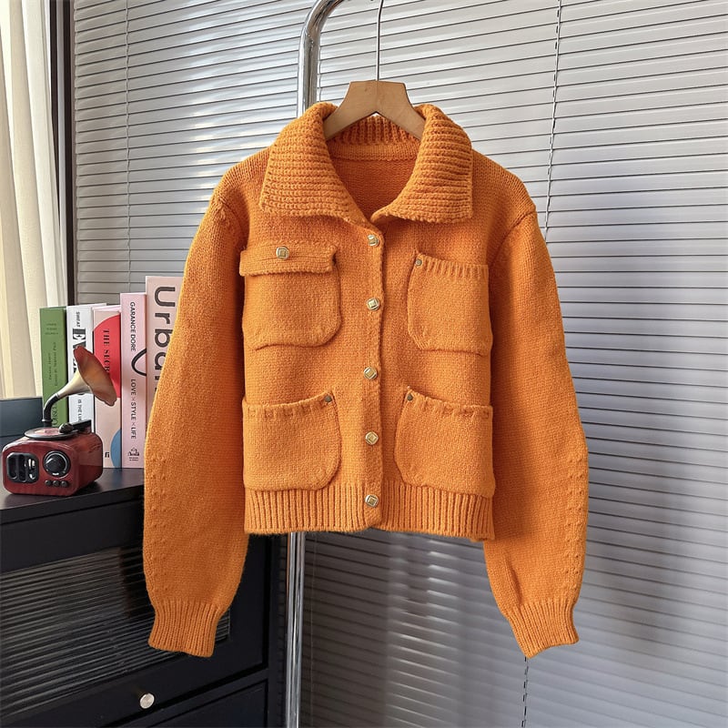 【outer】アウトポケットニットカーデ M20255