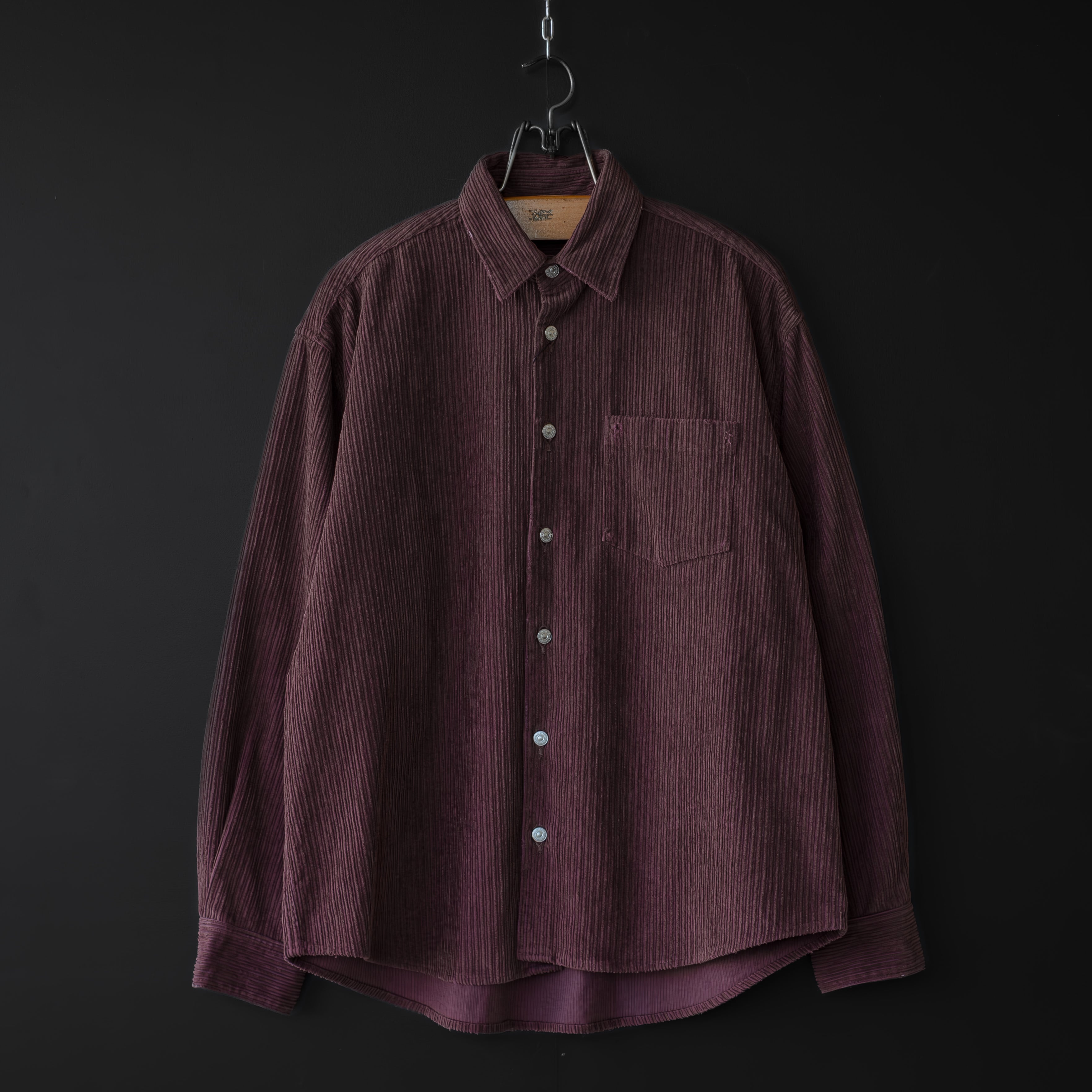 HOLIDAY】 DAMAGE CORDUROY BIG SHIRT JACKET (brown) | dros dro HOLIDAY】 DAMAGE CORDUROY BIG SHIRT JACKET (brown) | dros dro