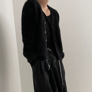 ソフトシャギーVネックニットカーディガン　MT0080389