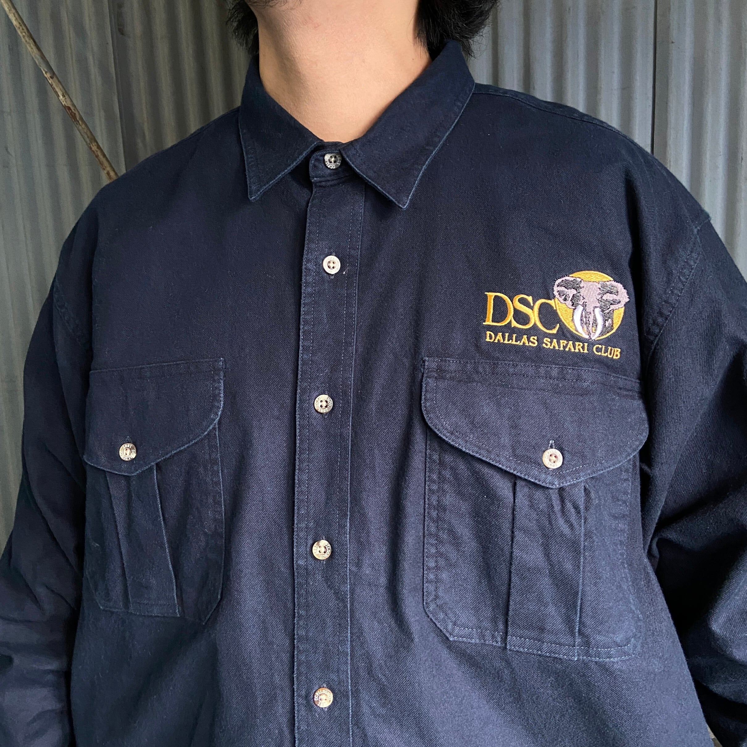 ビッグサイズ 90年代 FILSON フィルソン 復刻タグ 刺繍 長袖 サファリ