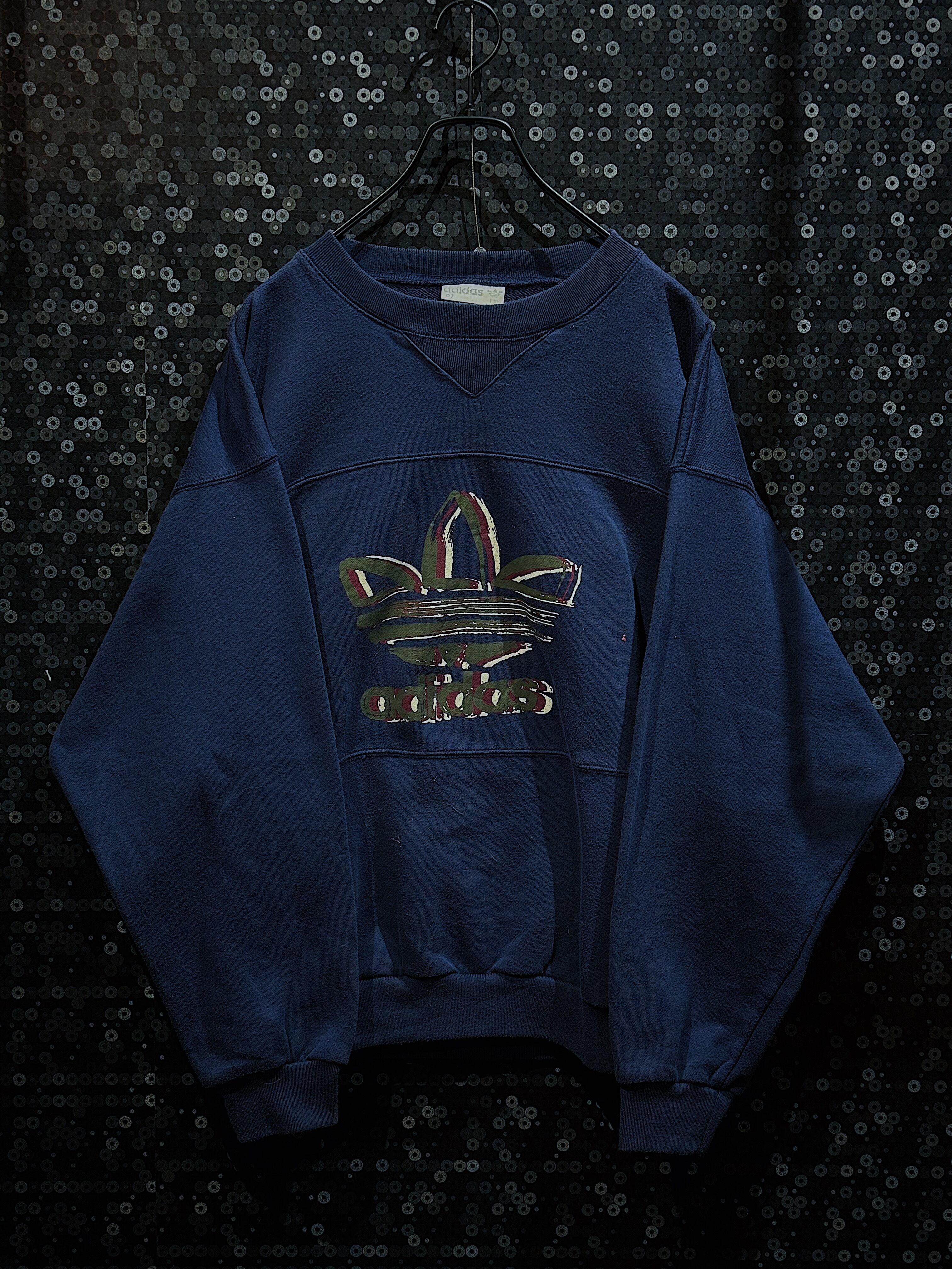 "90's vintage"adidas original trefoil logo sweat
