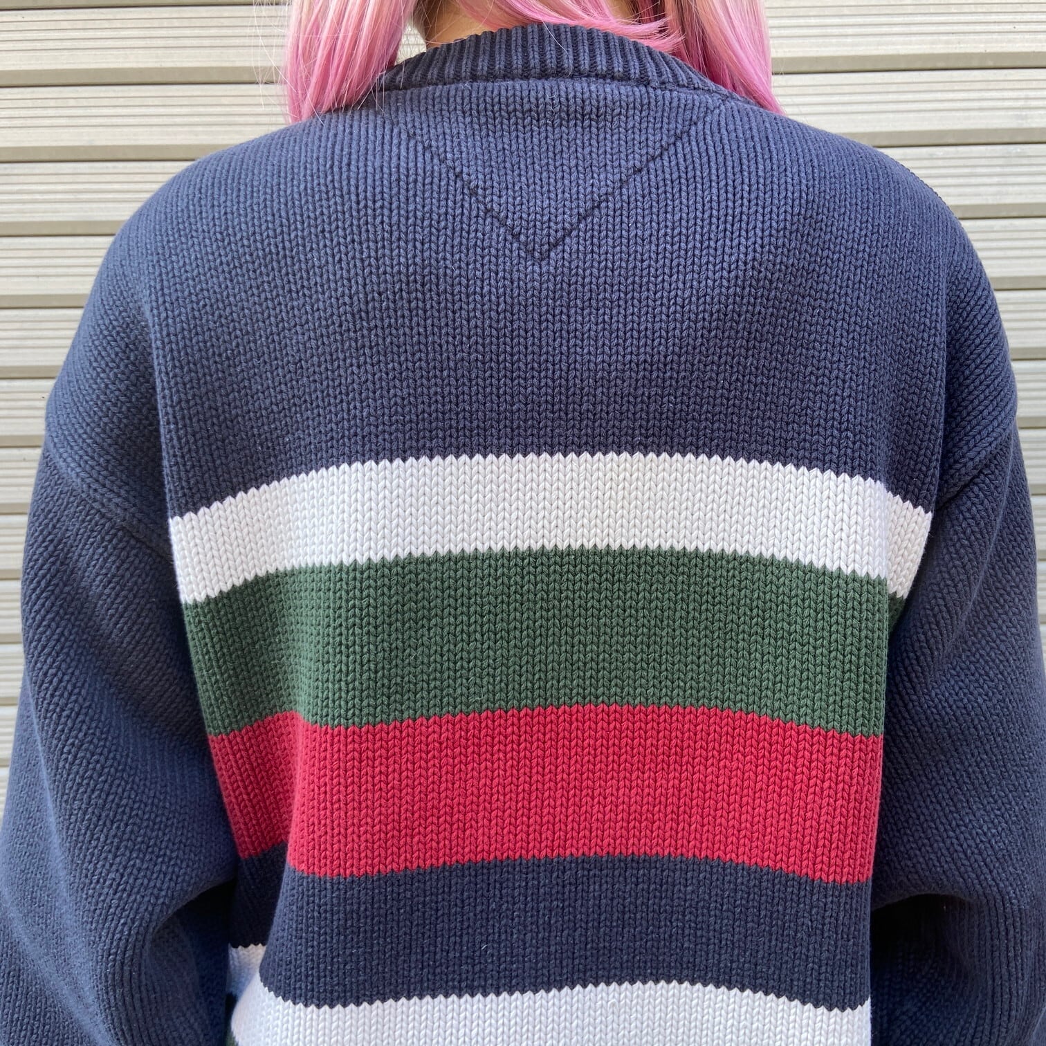 90年代 TOMMY HILFIGER トミーヒルフィガー ボーダー コットンニット