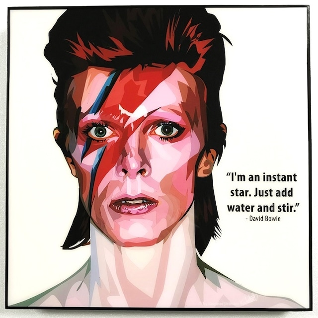 David Bowie (1) デヴィッド ボウイ「ポップアートパネル Keetatat Sitthiket キータタットシティケット」ポップアートフレーム ポップアートボード グラフィックアート ウォールアート 絵画 壁立て 壁掛けインテリア 額 ポスター プレゼント ギフト インスタ映え 音楽