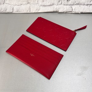 LOUIS VUITTON ルイヴィトン モノグラム・アンプラント レザー ショルダーバッグ 赤 A-13537