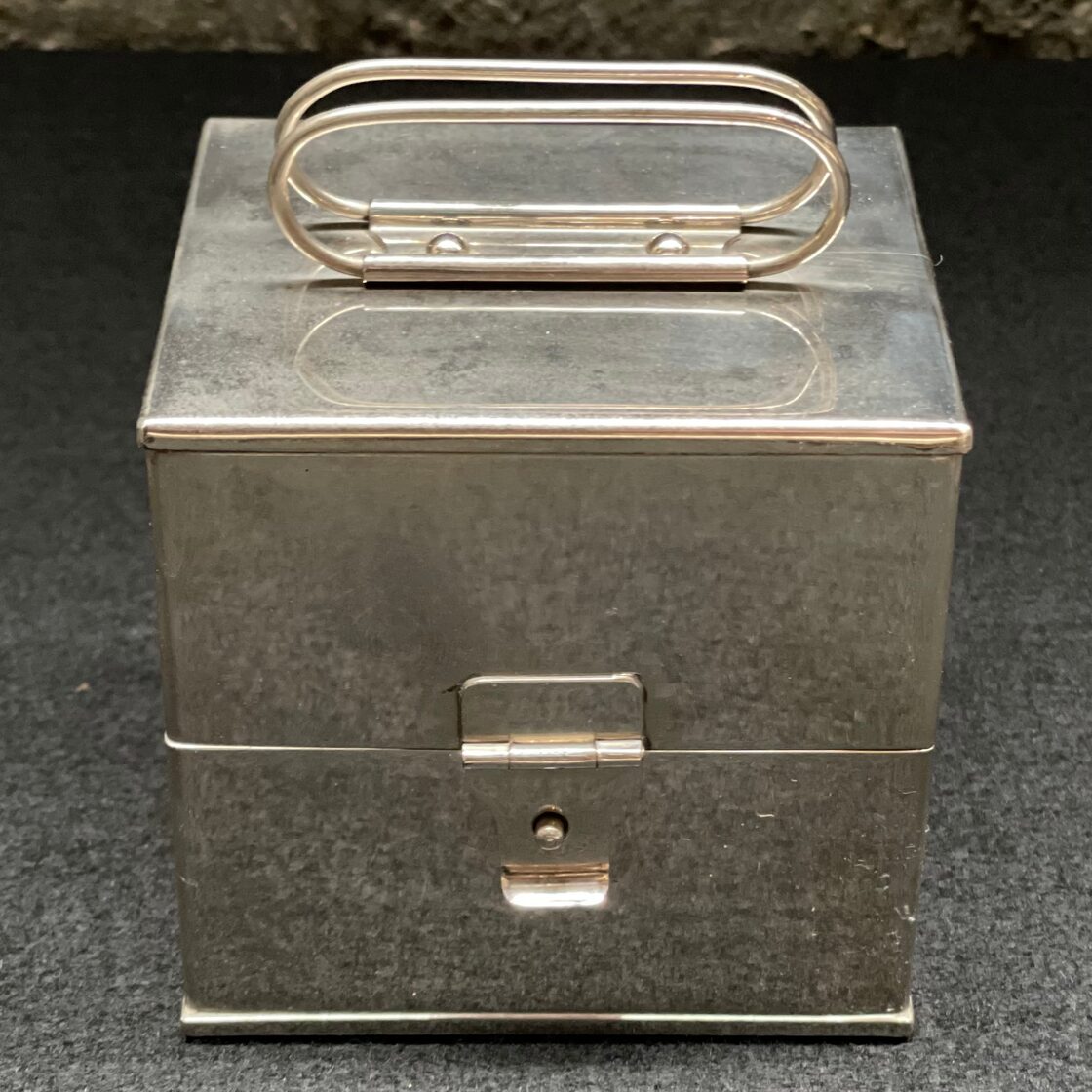 Japan Vintage 医療系 アンティーク カスト ケース ステンレス 脱脂綿 