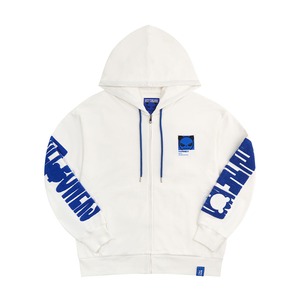 送料無料 【HIPANDA ハイパンダ】メンズ ジップアップ フーディー スウェット MEN'S ZIP-UP HOODIE SWEAT SHIRT / WHITE・BLUE