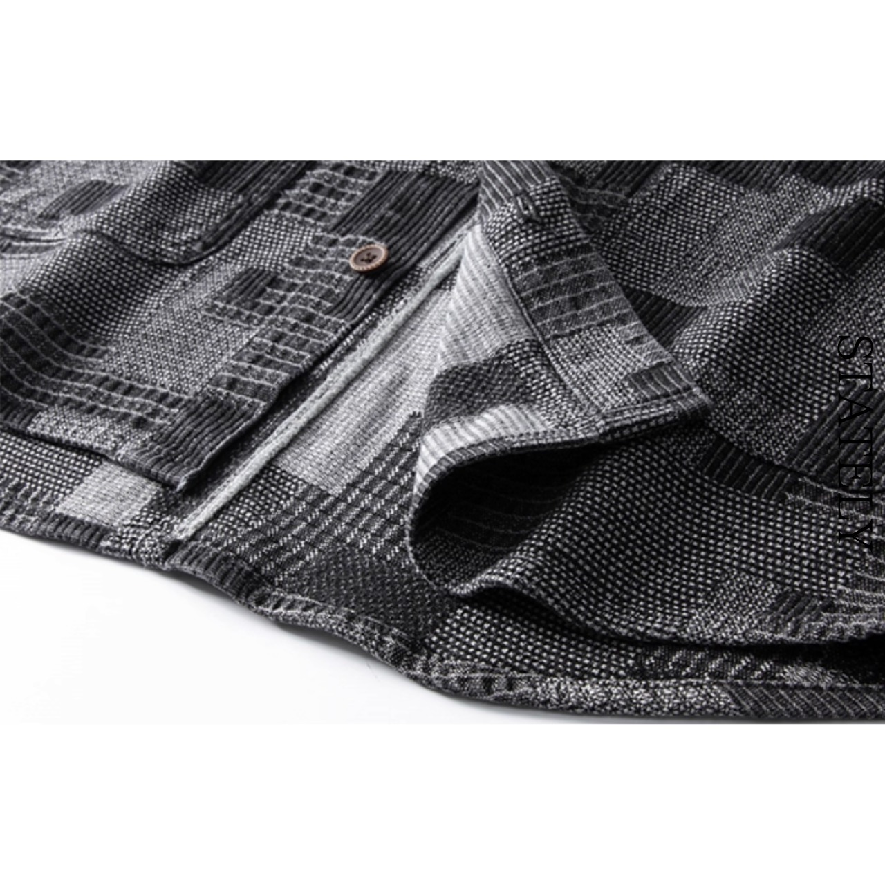 Geometric Patchwork シャツジャケット_T116・画像8