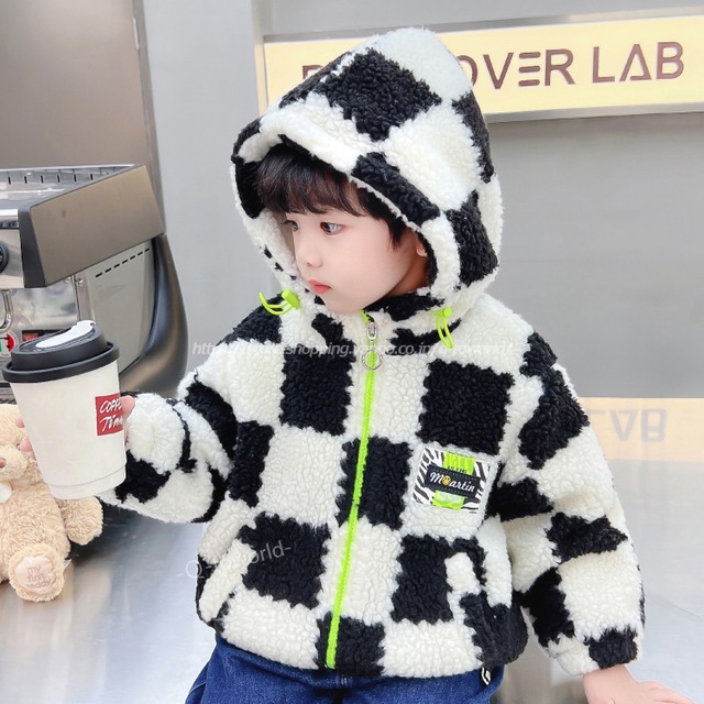 【90㎝-150㎝】ボアジャケット　アウター　コート　男の子　子供服 人気　女の子　カジュアル　韓国版　可愛い　子供服