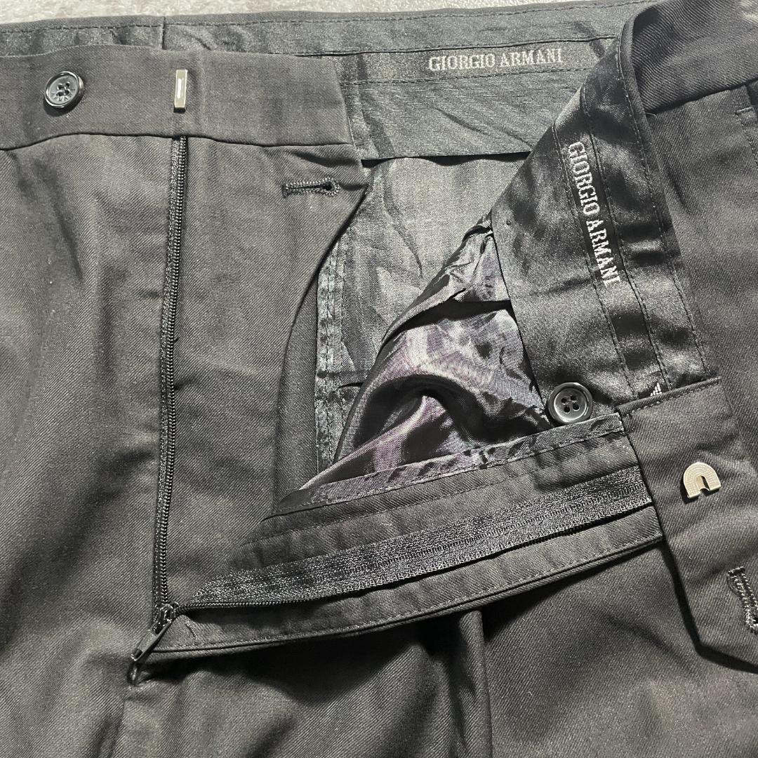 00s archive GIORGIO ARMANI black slacks / W39 L28 | ib2