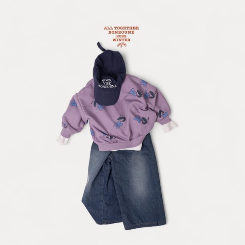 〚予約〛purple Flower mtm <kids><Jr><mom>