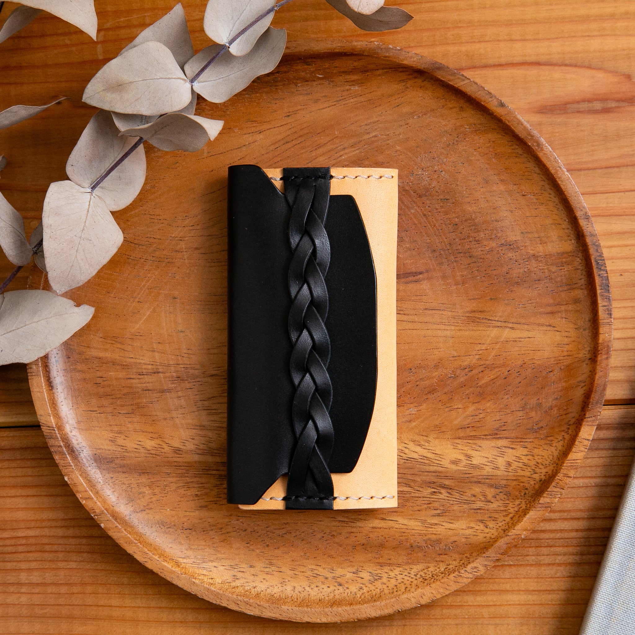 クール＆ナチュラル》三つ編みのキーケース【12色から選べる