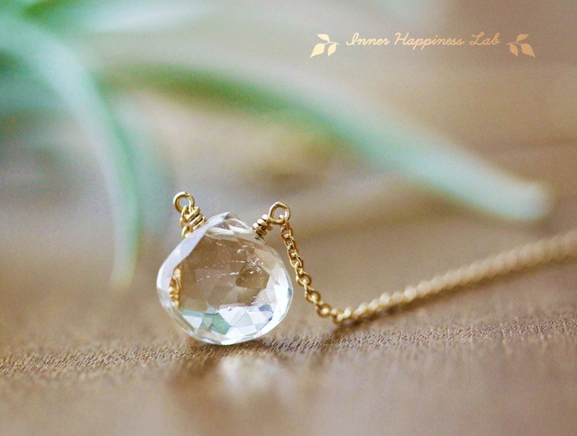 14KGF/ ホワイトトパーズのネックレス