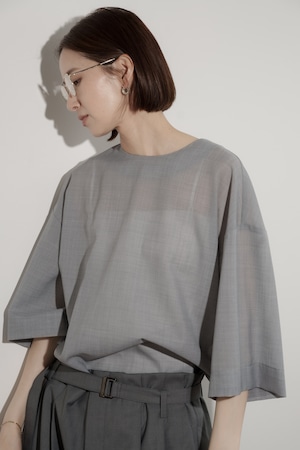 【追加予約】desert sheer blouse(gray)8月末から9月上旬頃に発送