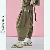 遊び心と自由を纏う♡たっぷりギャザーのゆったりクロップドパンツ 《i0591》